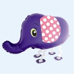 Animal Walking Balloon - Purple Elephant 30"(W) x 17"(H)