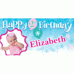  Personalized Frosty Vinyl Banner with Photo