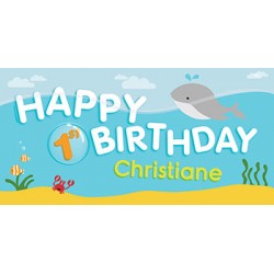  Personalized Under The Sea Vinyl Banner