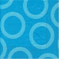 藍色圈形圖案餐巾 33 x 33 厘米, 20張