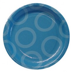 Circle Aqua 9" Paper Plate, 10pcs