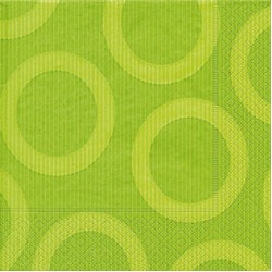 綠色圈形圖案餐巾 33 x 33 厘米, 20張