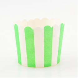 Paper Treat Cup in Stripes - Mint Green, 25 pcs