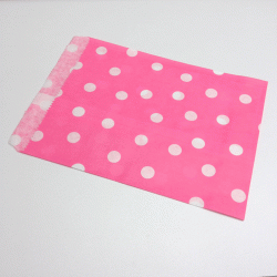 Paper Treat Bag in White Polka Dots - Hot Pink, 25 pcs