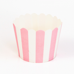 Paper Treat Cup in Stripes - Pink, 25 pcs