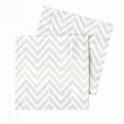 銀色山形紋餐巾, 20張