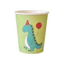 Dinosaur Green 9oz Paper Cup, 12pcs