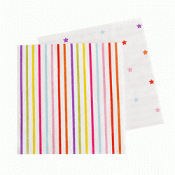 Rainbow Stripes & Stars Napkin, 20pcs
