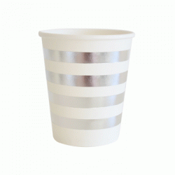 Silver Stripes 9oz Cup, 10pcs