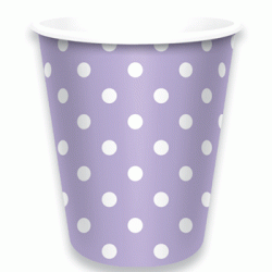 Dots Lavender 7oz Cup, 6pcs