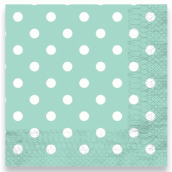 Dots Light Green Napkin 25x25cm, 12pcs
