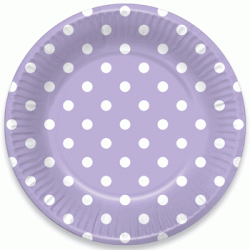 Dots Lavender 7" Plate, 6pcs