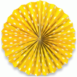 Pinwheel - Yellow Dots 10"