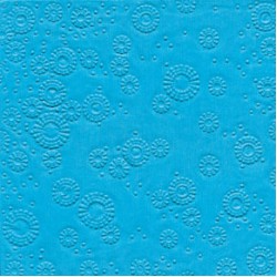 藍色暗紋餐巾 33 x 33 厘米, 16張