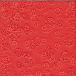 紅色暗紋餐巾 33 x 33 厘米, 16張